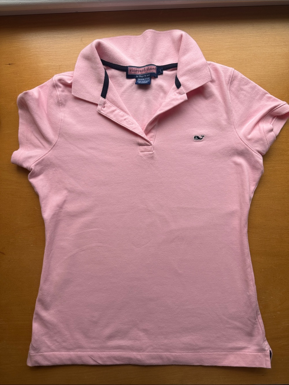 Vineyard Vines Pink Short-Sleeve Button-Down Polo